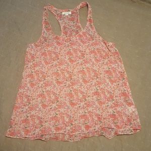 Aerie Chiffon Floral Tank, Sz M